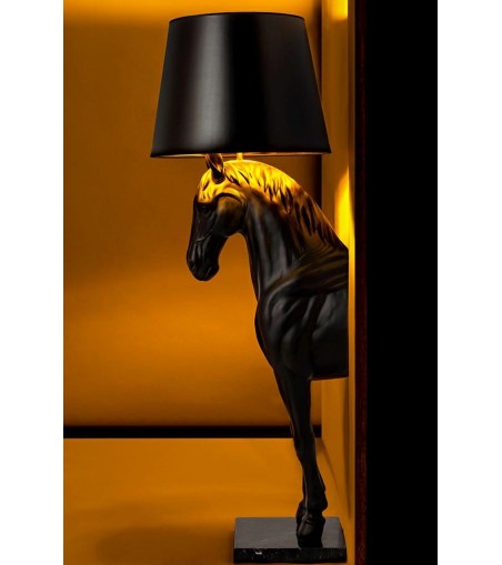 MOOSEE lampa podłogowa KOŃ HORSE STAND    S czarna - włókno szklane