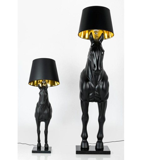 MOOSEE lampa podłogowa KOŃ HORSE STAND    S czarna - włókno szklane