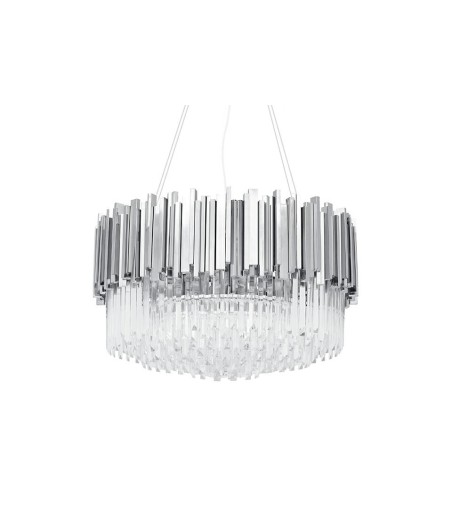Lampa wisząca IMPERIAL SILVER 60 - stal, kryształ