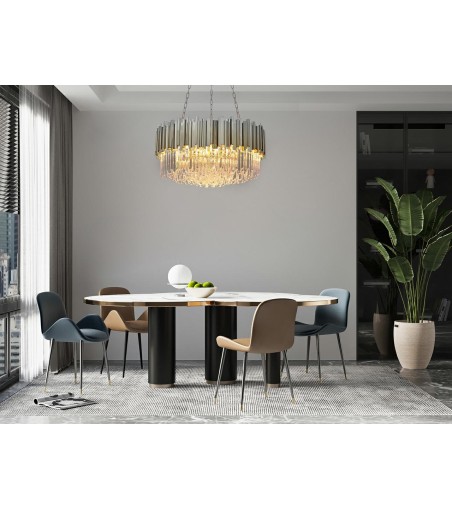 Lampa wisząca IMPERIAL SILVER 60 - stal, kryształ