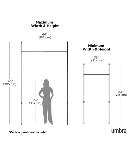 UMBRA karnisz ANYWHERE czarny mat