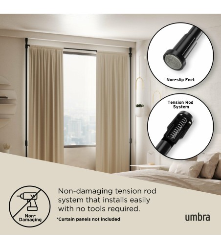 UMBRA karnisz ANYWHERE czarny mat