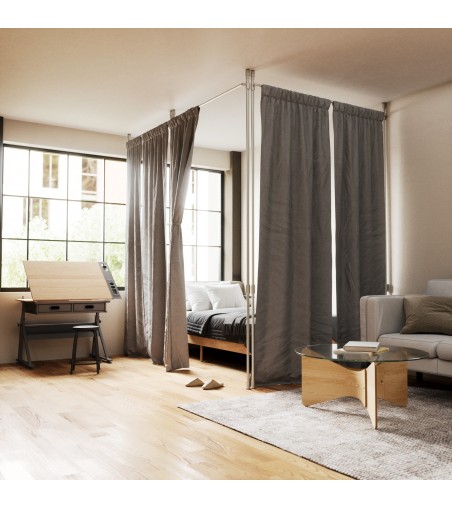 UMBRA karnisz ANYWHERE srebrny