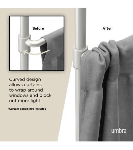 UMBRA karnisz ANYWHERE srebrny