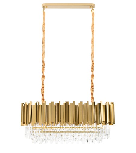 Lampa wisząca IMPERIAL LONG GOLD 90 - stal, kryształ