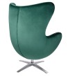 Fotel EGG SZEROKI VELVET ciemny zielony.  18 - welur, podstawa stal