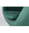 Fotel EGG SZEROKI VELVET ciemny zielony.  18 - welur, podstawa stal
