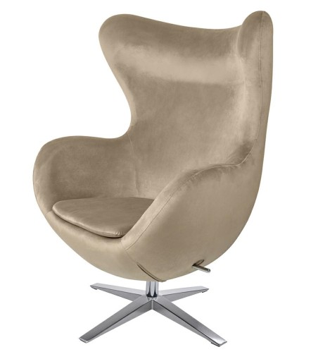 Fotel EGG SZEROKI VELVET khaki