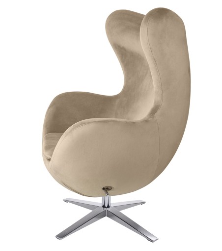 Fotel EGG SZEROKI VELVET khaki