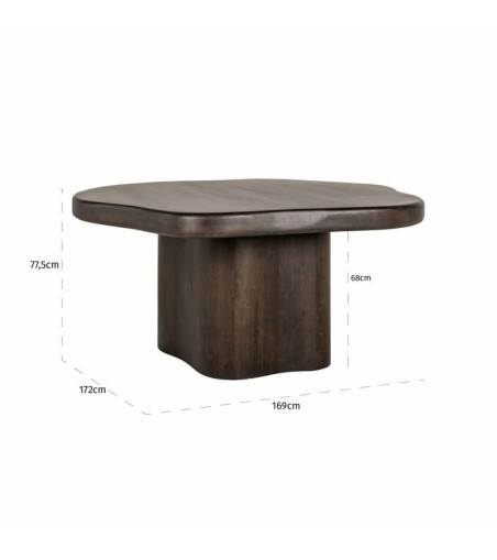 RICHMOND stół jadalniany SHERMAN OGRANIC  152x152 brązowy