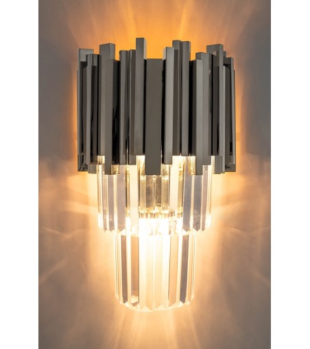 Lampa ścienna IMPERIAL WALL SILVER - stal, kryształ