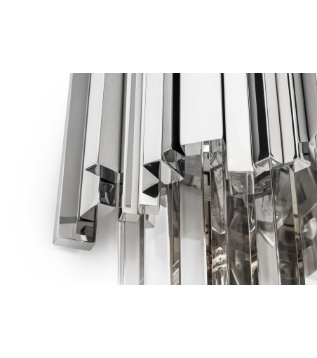 Lampa ścienna IMPERIAL WALL SILVER - stal, kryształ