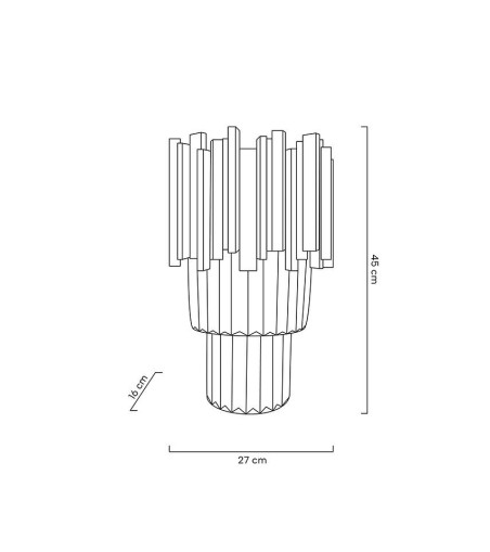Lampa ścienna IMPERIAL WALL SILVER - stal, kryształ