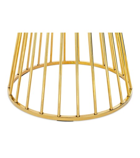 Stół GLAM MARBLE 110 - MDF, złota podstawa