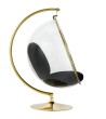 Fotel BUBBLE STAND GOLD VELVET poduszka czarna
