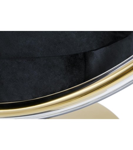 Fotel BUBBLE STAND GOLD VELVET poduszka czarna