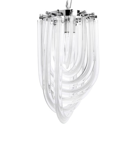 Lampa wisząca MURANO S chrom - szkło, metal