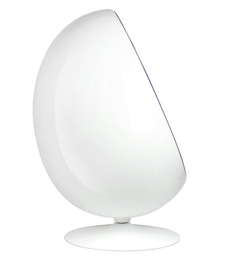 Fotel OVALIA biało-niebieski - włókno szklane