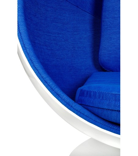 Fotel OVALIA biało-niebieski - włókno szklane