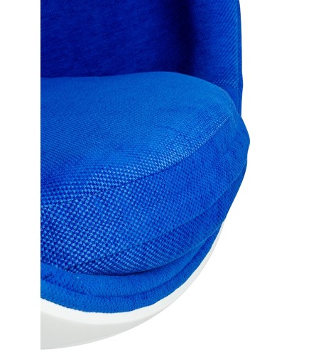 Fotel OVALIA biało-niebieski - włókno szklane