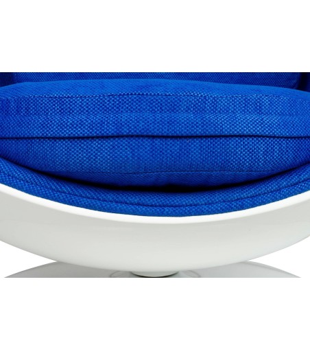 Fotel OVALIA biało-niebieski - włókno szklane