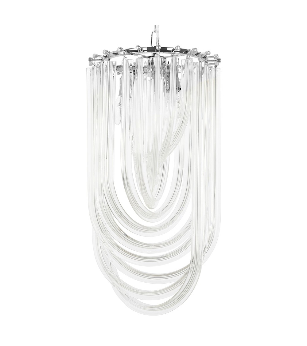 Lampa wisząca MURANO L chrom - szkło, metal