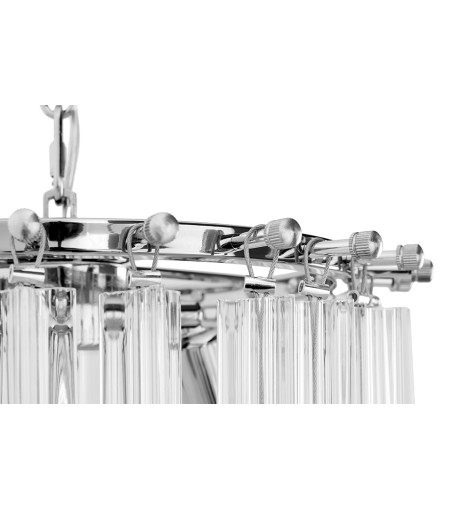 Lampa wisząca MURANO L chrom - szkło, metal