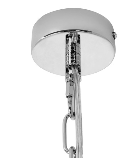 Lampa wisząca MURANO L chrom - szkło, metal