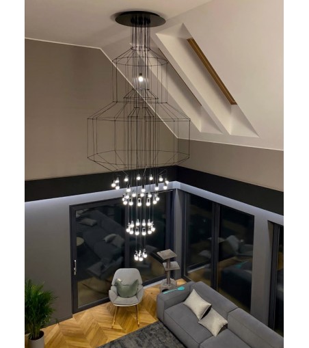 Lampa wisząca FLUSSO 43 GRANDE czarne